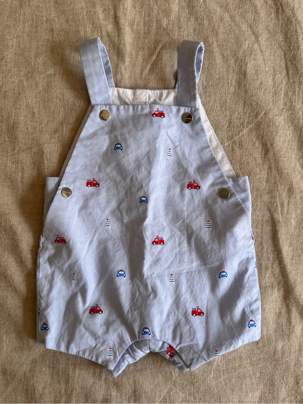 Jacadi Paris Baby Romper Firetruck Police Print Size 6M